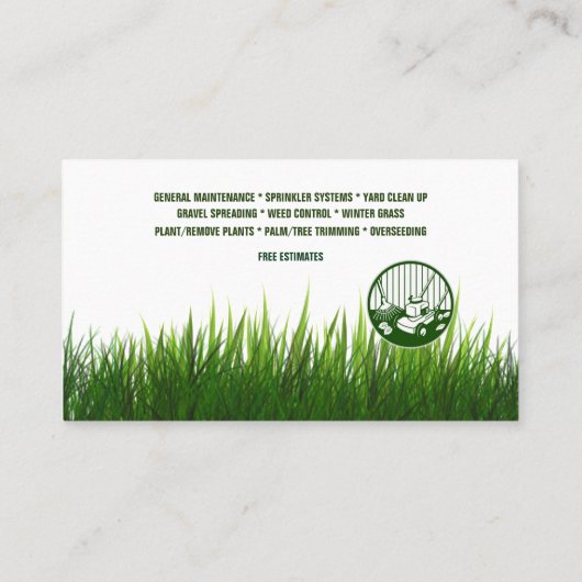 Landschaftsdienst Visitenkarte (Rückseite)