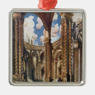 Landschaftsentwurf für den Betrothal, vom Schlafe Silbernes Ornament