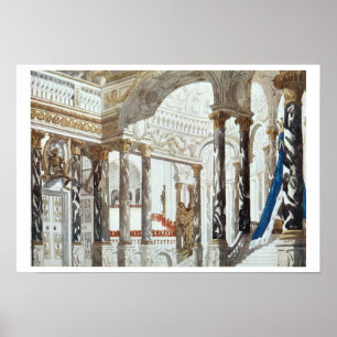 Landschaftsentwurf für die Taufe, von schlafendem Poster