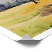 Landschaftsfarbenmalerei Poster (Ecke)