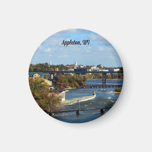Landschaftsfoto von Appleton, Wisconsin Magnet (Vorne)