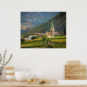 Landschaftsfoto von Bozen, Italien Poster