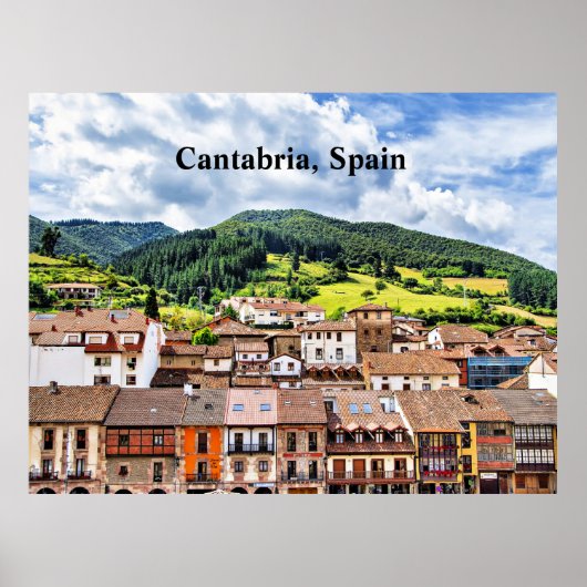 Landschaftsfoto von Kantabrien, Spanien Poster (Vorne)