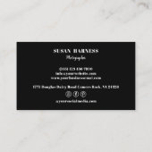 Landschaftsfotograf Kontakt mit Foto QR Code Visitenkarte (Rückseite)