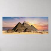 Landschaftsfotografie: Gizeh-Pyramidenkomplex Ägyp Poster (Vorne)