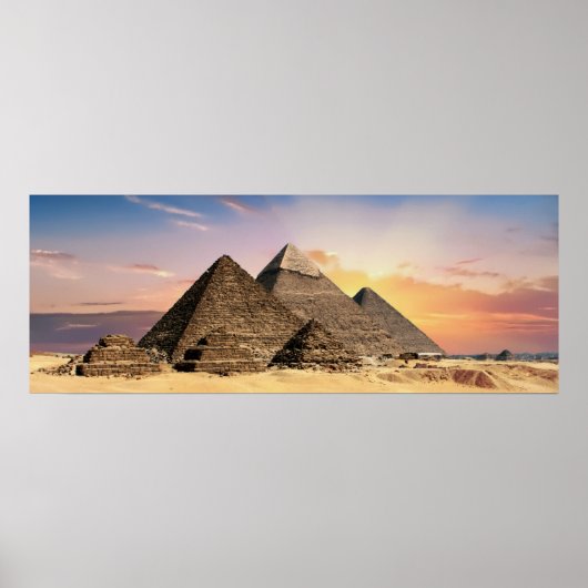 Landschaftsfotografie: Gizeh-Pyramidenkomplex Ägyp Poster (Vorne)