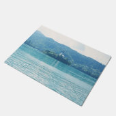 Landschaftsfotografie Lake Mountain Blue Slowenien Fußmatte (Schrägansicht)