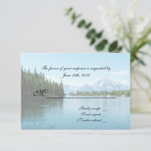 Landschaftsfotografie UAWG Hochzeit Einladungen. RSVP Karte (Stehend Vorderseite)