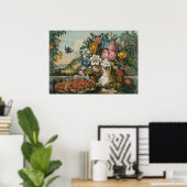 Landschaftsfrucht und Blume Antiquitätenklassik Poster (Heimbüro)