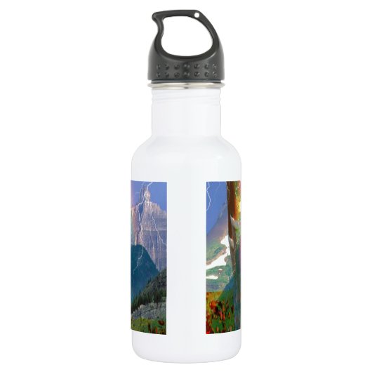 Landschaftsfusion Edelstahlflasche (Rückseite)