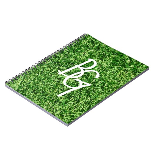 Landschaftsgardner Grüngras-Initialen Notizblock (Linke Seite)