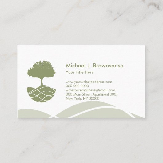 Landschaftsgarten Visitenkarte (Rückseite)