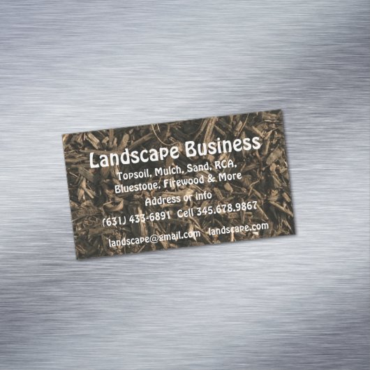 Landschaftsgartenbetrieb Magnetische Visitenkarte (Beispiel)