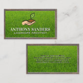 Landschaftsgartenlogo | Gras Visitenkarte (Vorne/Hinten)