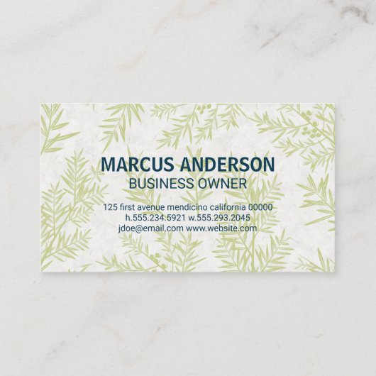 Landschaftsgärtner | Baumschneider Visitenkarte (Rückseite)