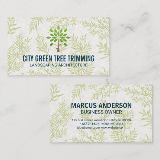 Landschaftsgärtner | Baumschneider Visitenkarte (Vorne/Hinten)