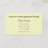 Landschaftsgärtner oder Landschaftsgärtner Visitenkarte (Rückseite)