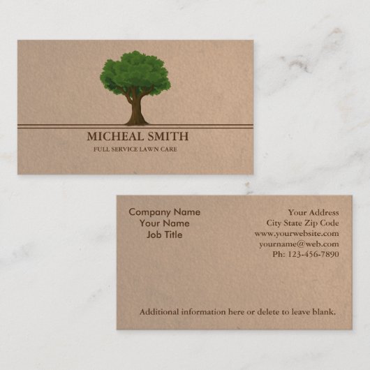 Landschaftsgärtner Visitenkarte (Vorne/Hinten)