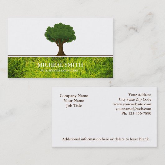 Landschaftsgärtner Visitenkarte (Vorne/Hinten)