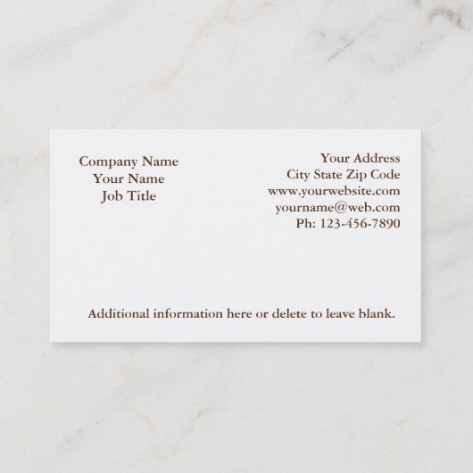 Landschaftsgärtner Visitenkarte (Rückseite)