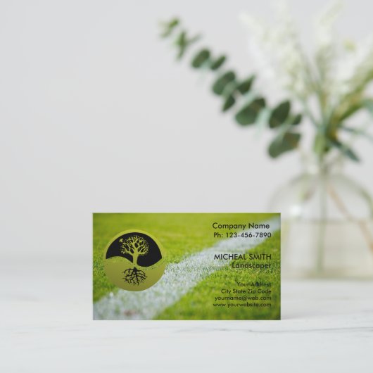 Landschaftsgärtner Visitenkarte (Stehend Vorderseite)