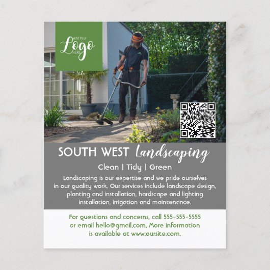 Landschaftsgärtnerbaum-Chirurg Flyer (Hinten)