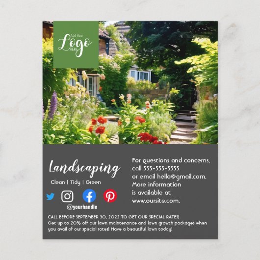 Landschaftsgärtnerbaum-Chirurg Flyer (Vorne)