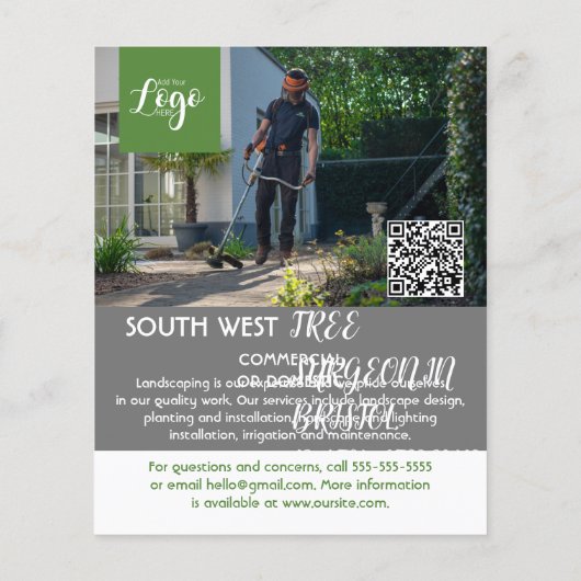 Landschaftsgärtnerbaum-Chirurg Flyer (Hinten)