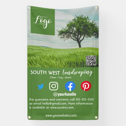 Landschaftsgärtnerbaum-Chirurg Flyer Banner (Vertikal)