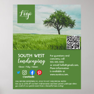 Landschaftsgärtnerbaum-Chirurg Flyer Poster