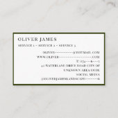 Landschaftsgärtnerdienst und Gartenpflege Visitenkarte (Rückseite)