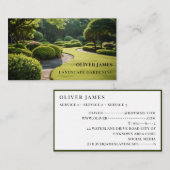 Landschaftsgärtnerdienst und Gartenpflege Visitenkarte (Vorne/Hinten)