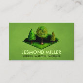 Landschaftsgärtnerdienste Wasserfarben Kunst Visitenkarte (Vorderseite)