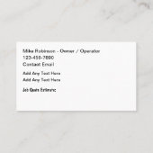 Landschaftsgärtnerei - New Business Cards Visitenkarte (Rückseite)