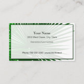 Landschaftsgärtnerei Palmen Tropische Bäume Visitenkarte (Rückseite)