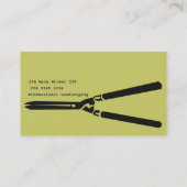 Landschaftsgärtnerei-Scheren für Gärtner Visitenkarte (Rückseite)