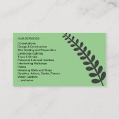 Landschaftsgärtnerei Visitenkarte (Rückseite)