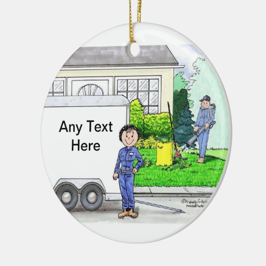 Landschaftsgärtnerin Keramikornament (Links)