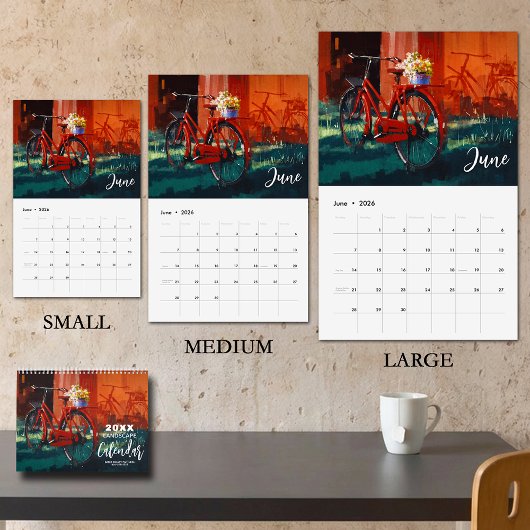 Landschaftsgemälde MITTLERE Größe Kalender