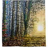 Landschaftsgestaltung 276 Wald Duschvorhang (Vorderseite)