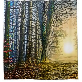 Landschaftsgestaltung 276 Wald Duschvorhang