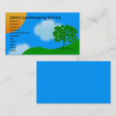 Landschaftsgestaltung der Service-Visitenkarten Visitenkarte (Vorne/Hinten)
