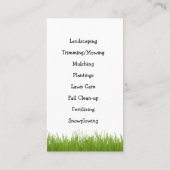 Landschaftsgestaltung der Visitenkarte (Rückseite)