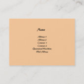 Landschaftsgestaltung der Visitenkarte (Rückseite)