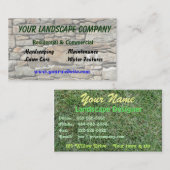 Landschaftsgestaltung der Visitenkarte-Schablone Visitenkarte (Vorne/Hinten)