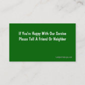 Landschaftsgestaltung der Visitenkarten Visitenkarte (Rückseite)