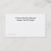 Landschaftsgestaltung der Visitenkarten Visitenkarte (Rückseite)