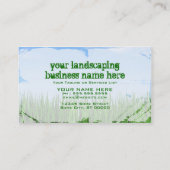 Landschaftsgestaltung des Geschäfts Visitenkarte (Rückseite)