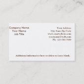 Landschaftsgestaltung des Rasen-Sorgfalt-Gärtners Visitenkarte (Rückseite)