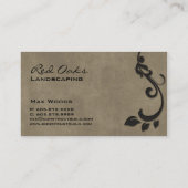 Landschaftsgestaltung des visitenkarte (Rückseite)